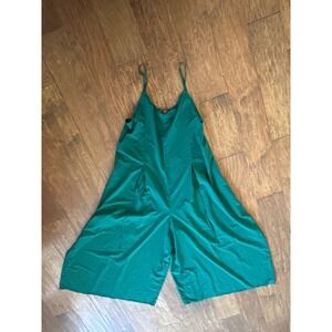Athleta Sayulita Jade Green Wide Leg Jumpsuit Dress Pants Style Size 8